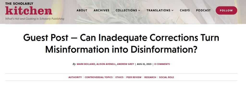 Can inadequate corrections turn misinformation to disinformation?